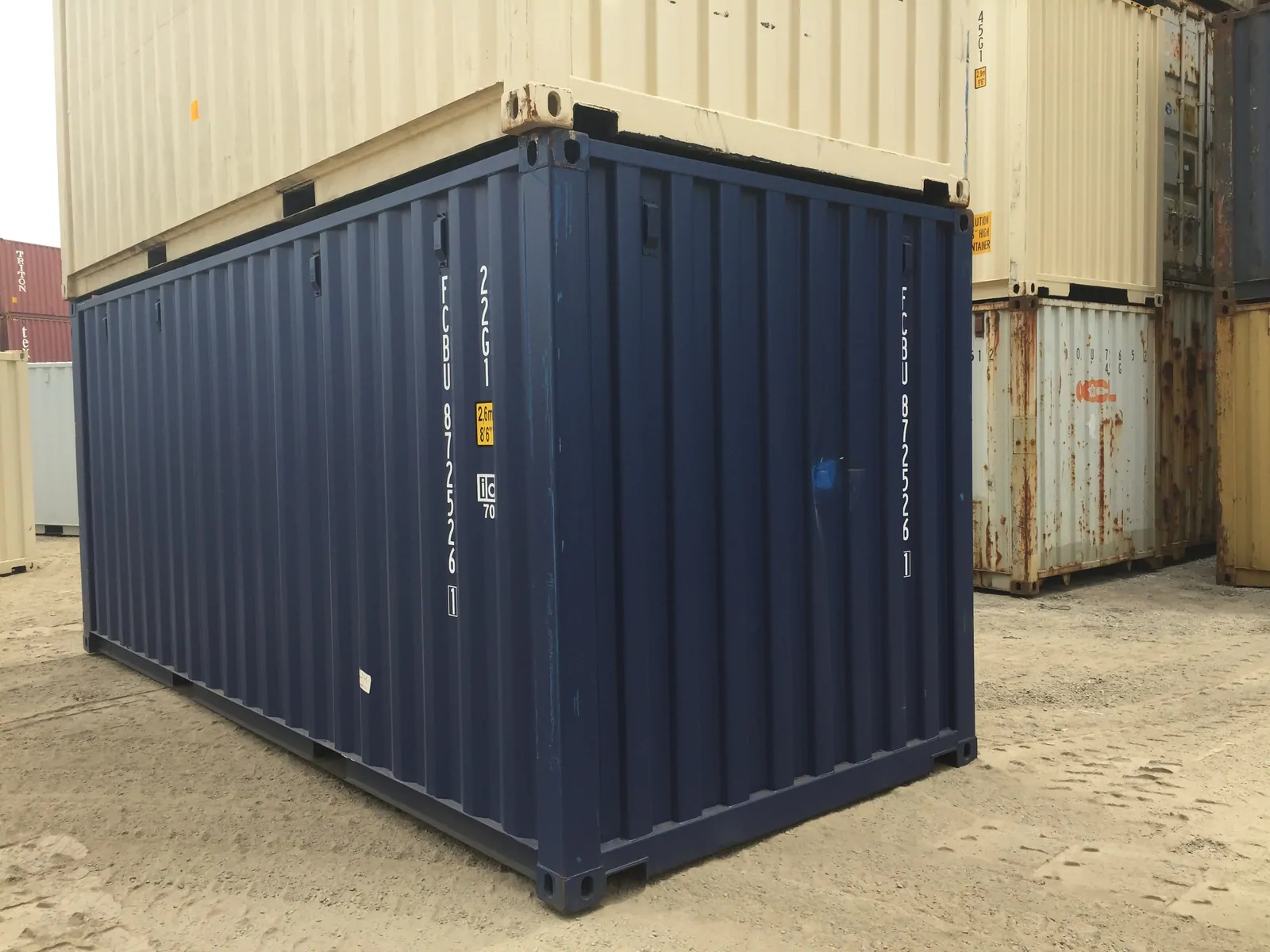 20ft Shipping Containers — cargo doors closed